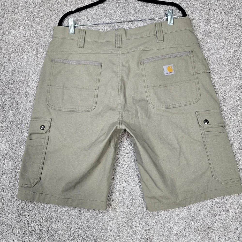 Carhartt Shorts Mens 36 Rugged Flex Relaxed Fit Ripstop Cargo light Gray NEW
